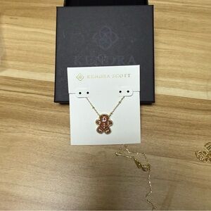 Kendra Scott Gold Necklace with Pink Pendant